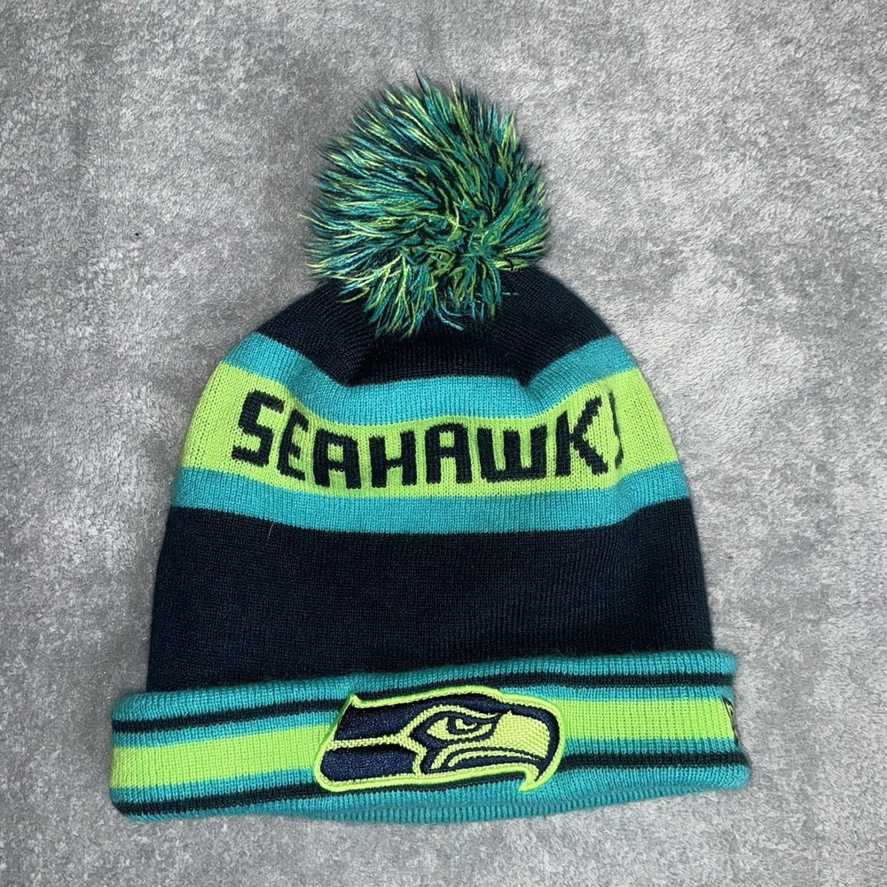 New Era Seattle Seahawks Beanie Hat Toboggan NFL Winter Cap!